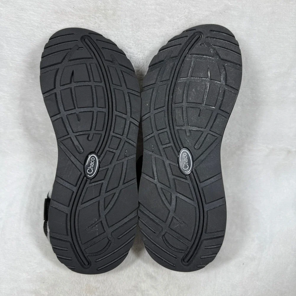 Chaco Z Cloud 2 Mens Sport Sandals Black Gray Striped Strappy Hiking Shoes 7